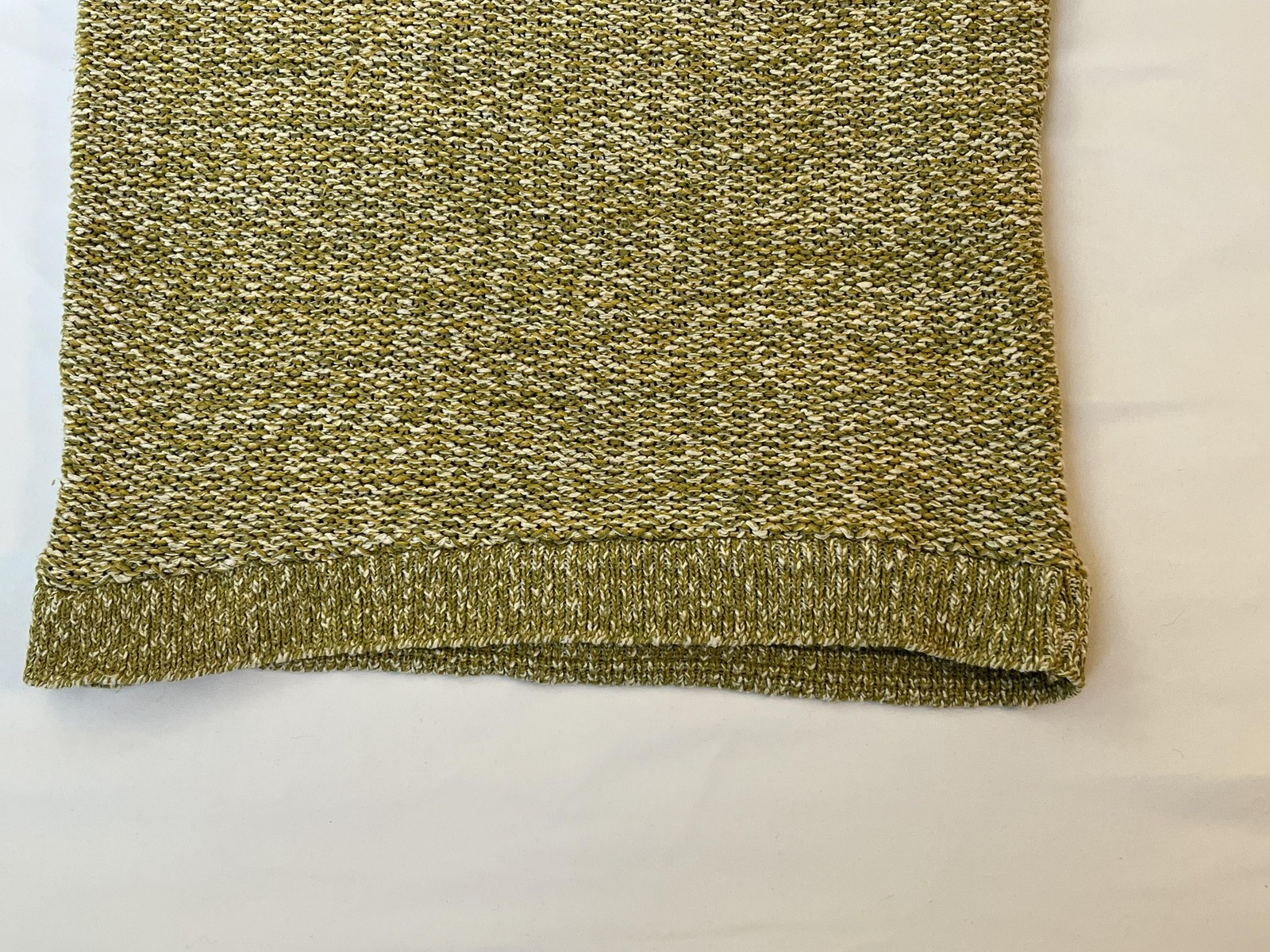 Vintage 50s Caldwell Knit Rite Hand Knit Sweater Short Sleeve Lg Green Yellow