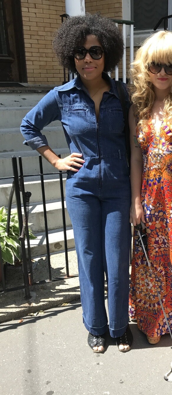 Vintage Mushroom brand Denim Jumpsuit Women’s M or L Boiler Suit One piece