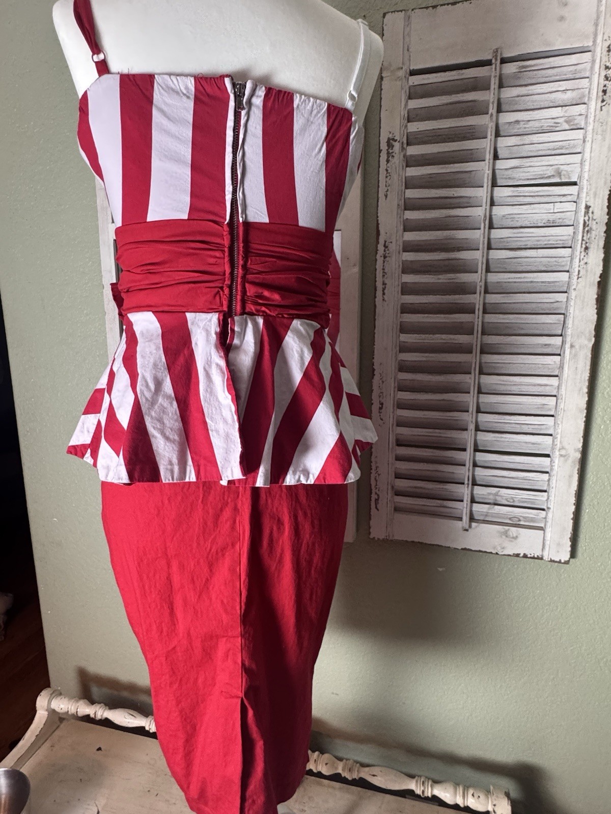 vintage-inspired peplum wiggle dress By Tatyana