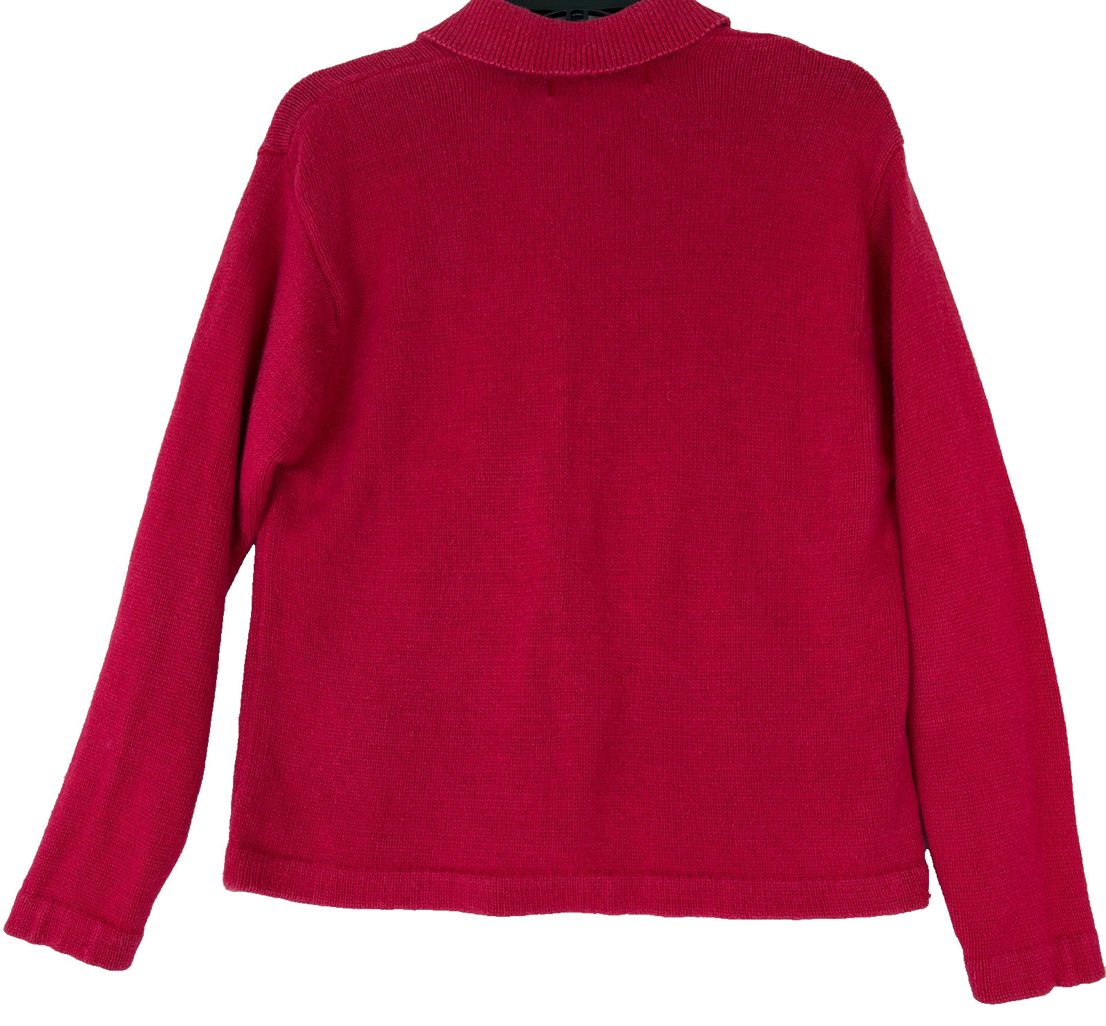 Vintage VICTORIA HARBOUR Cardigan Sweater Red Multicolor Holiday Christmas