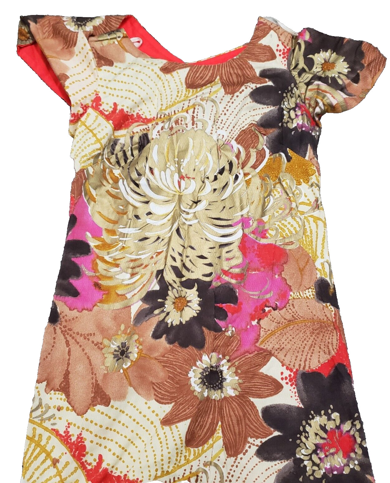 Andrade Hawaiian Tropical Long Dress Luau Vacation Party Mid Century Modern