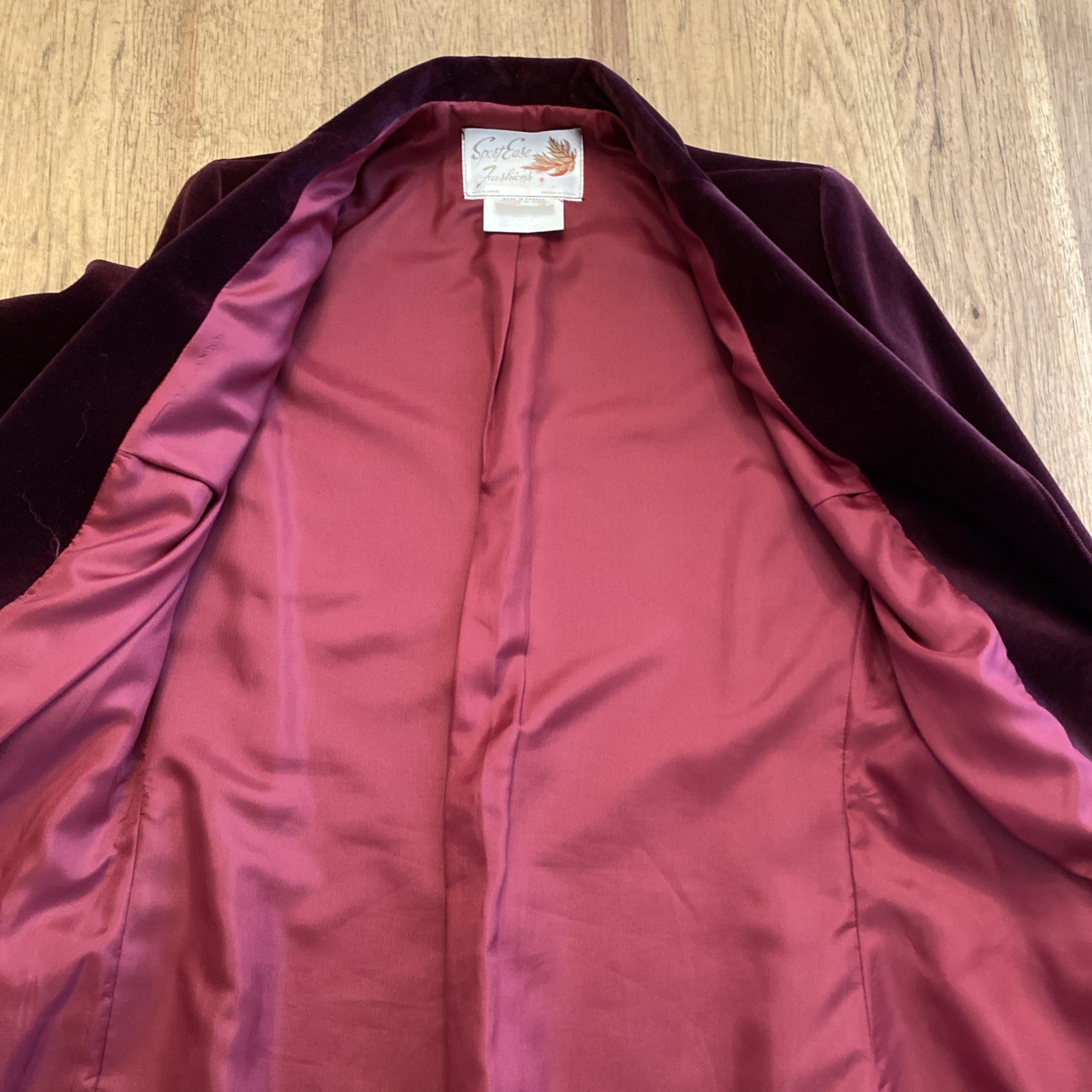 Sport Ease Fashions Velour Jacket Maroon Size 10 Style 8906T – 1960’s?