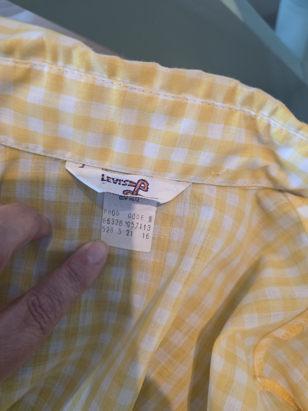 Flawless Vintage 1975 Levi’s „Transitional” Big E Orange Tab Blouse