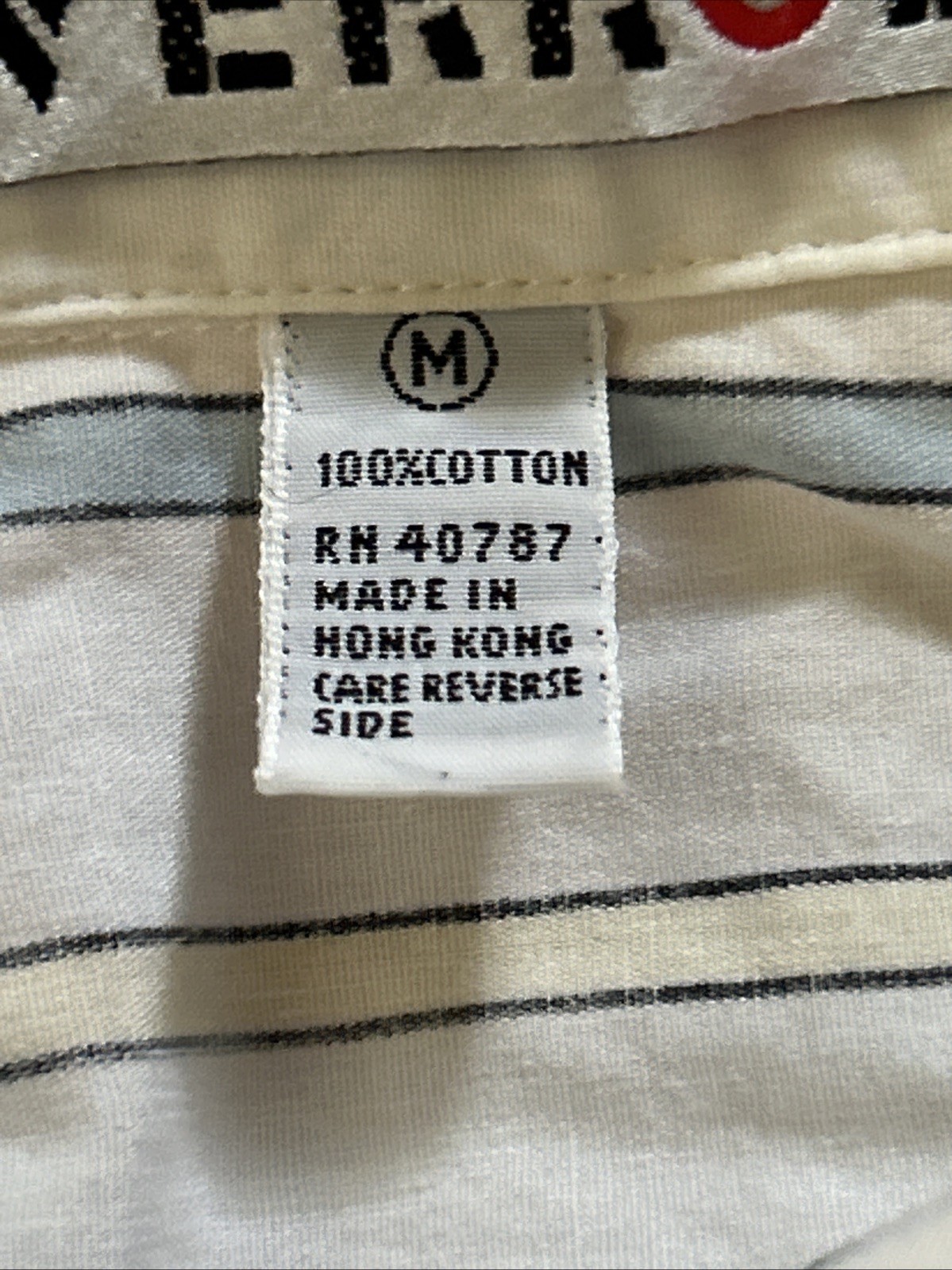 Vintage Averroe Medium Women’s Shirt 100% Cotton Striped Pastels 80’s Candy Vibe