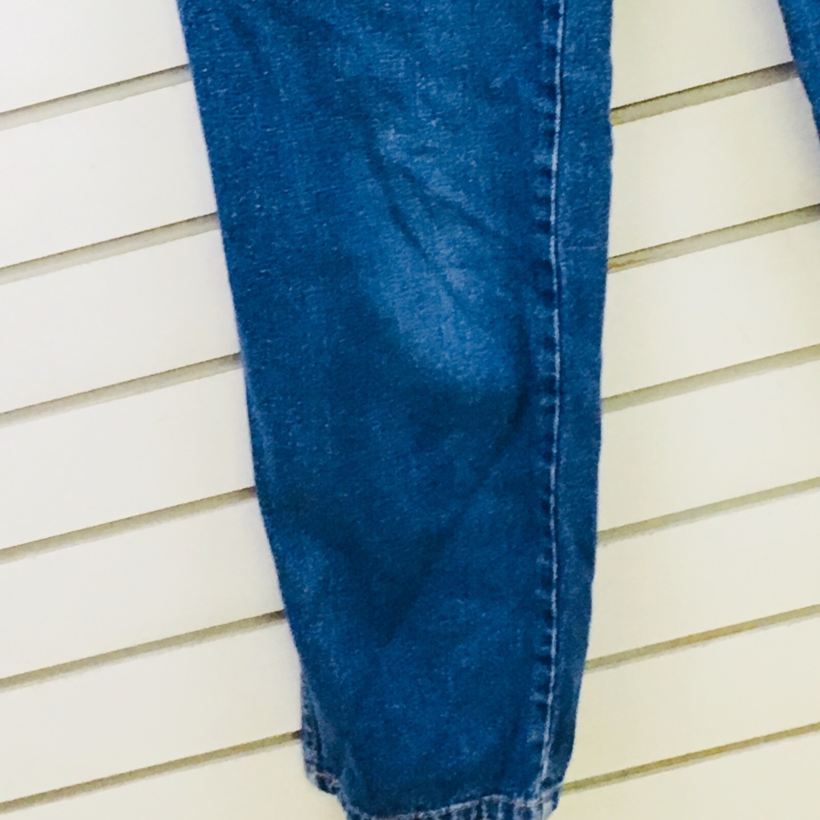 Vtg Womens 3/4 Tres Jolie Blue Jeans High Waist Mom Pleated Tapered 30″ Inseam