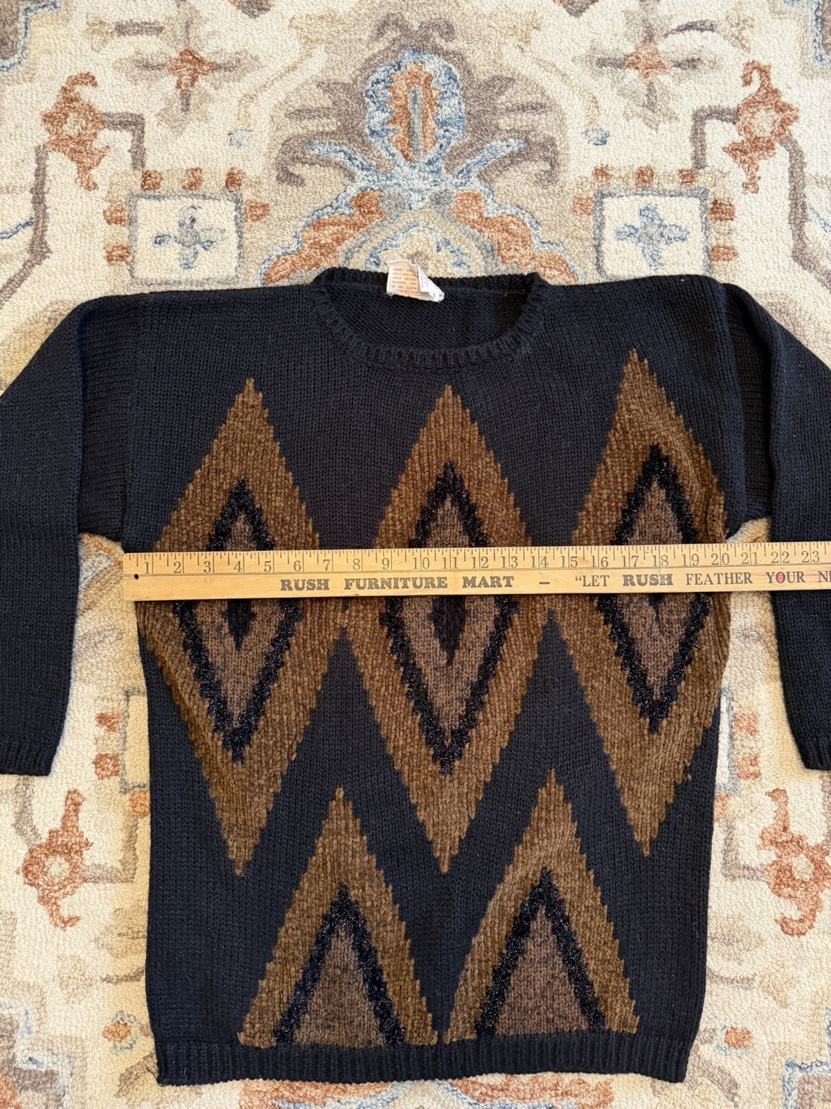 Vtg beldoch popper Women’s sweater Native Western 80’s Geometric