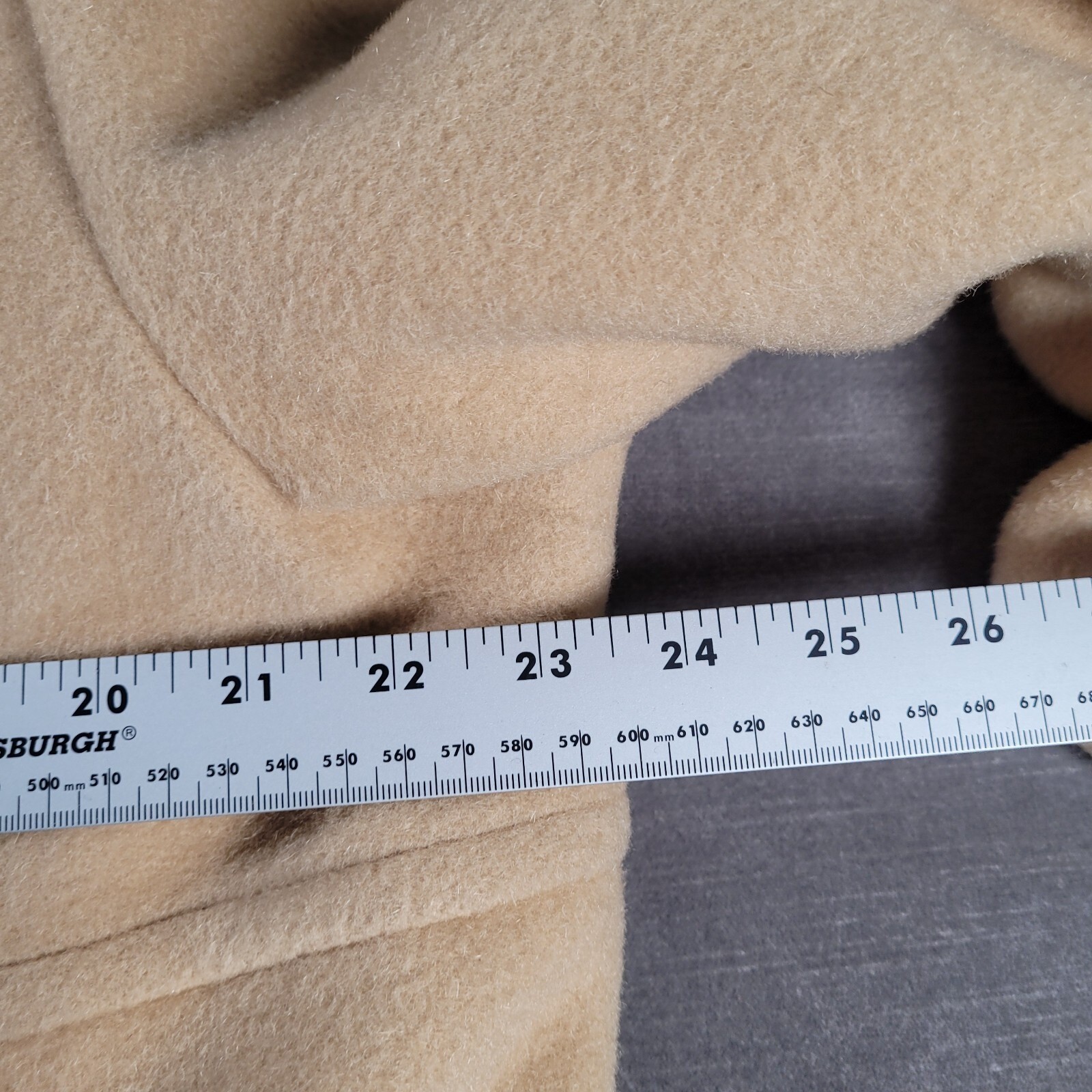Vintage Pendleton Womens Virgin Wool Tan Peacoat Double Breasted Long Large