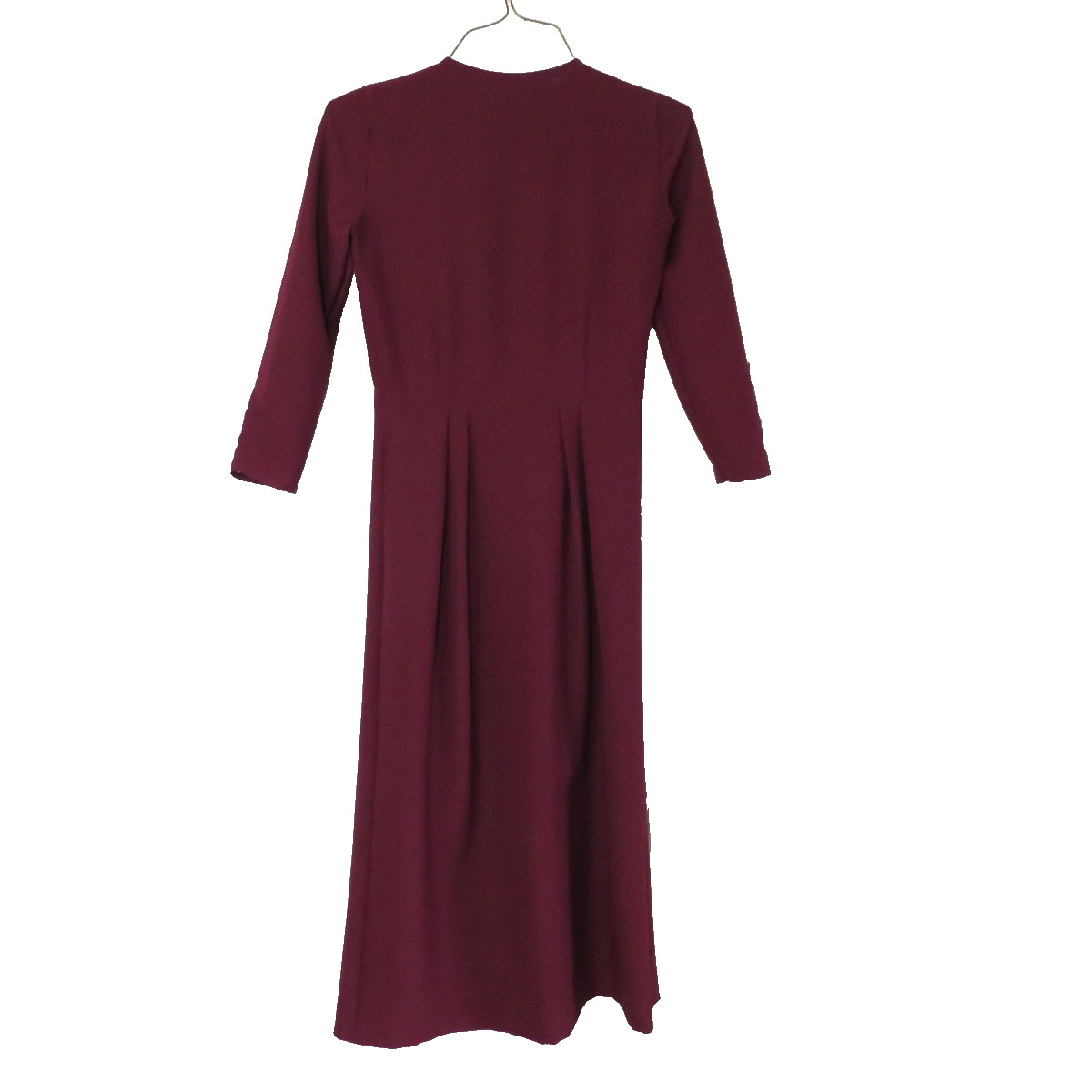 Amish ladies maroon pullover petite dress long sleeve detatched cape & apron