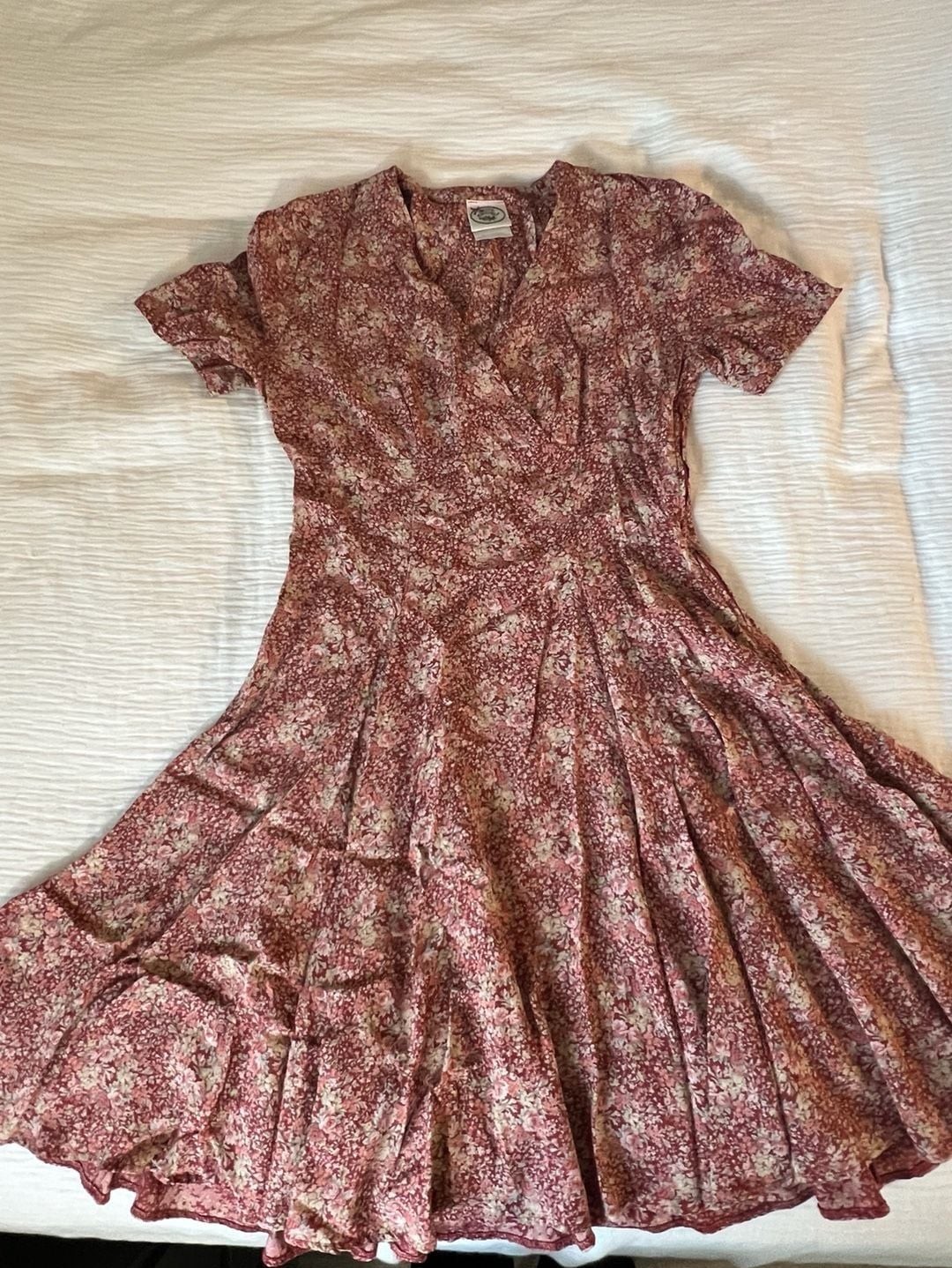 Vintage Laura Ashley Ditsy Floral Rayon Tea Dress