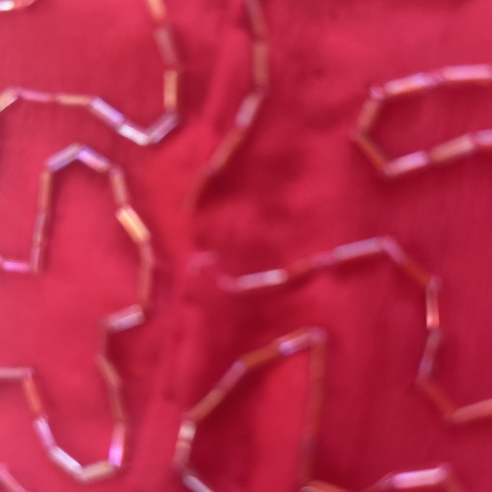 Vintage 1980’s Laurence Kazar New York Beaded Sequined Red Dress Size M