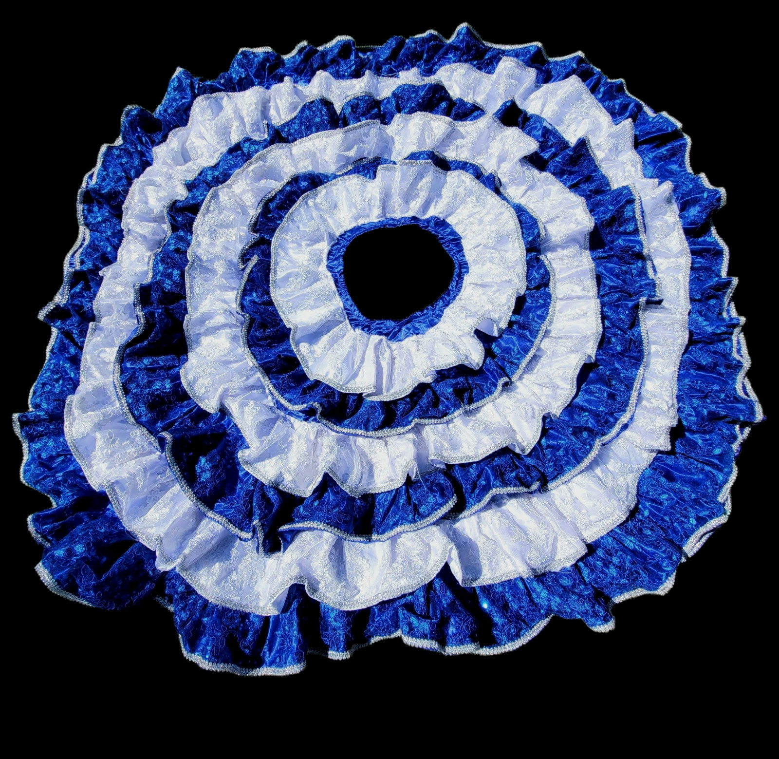 Amazing Broadway Theatre Cabaret Ruffled Showgirl Flamenco Style Skirt.