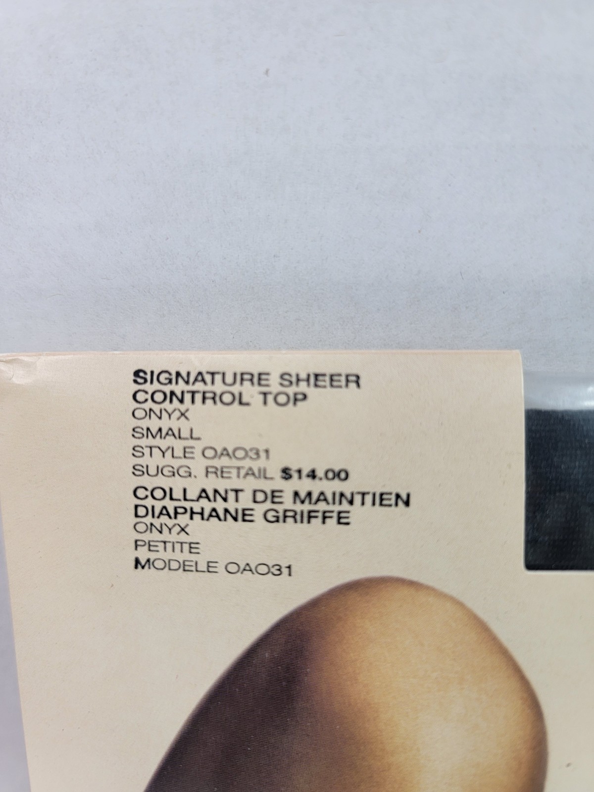 Y2K 2000s Donna Karan Signature Sheer Control Top Pantyhose Onyx Small NOS