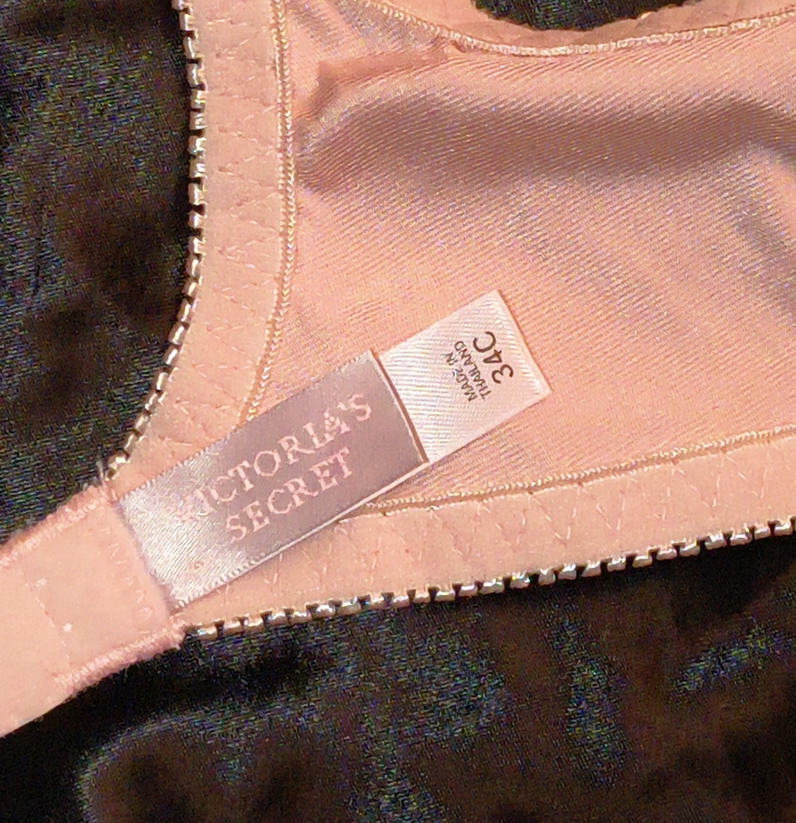 Vintage NWOT 2006 Victoria’s Secret Angels Satin Plunge Lace Bra Pink Size 34C