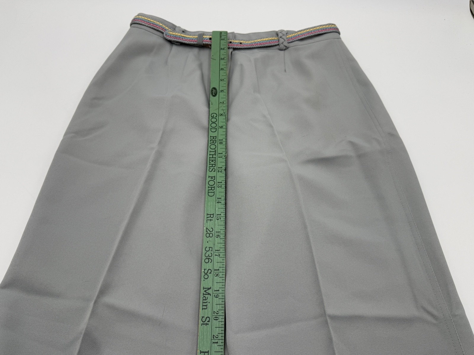 Vintage 1970s Womens Bell Bottom Dress Pants by Panther 15/16 Lt.Gray NOSWD