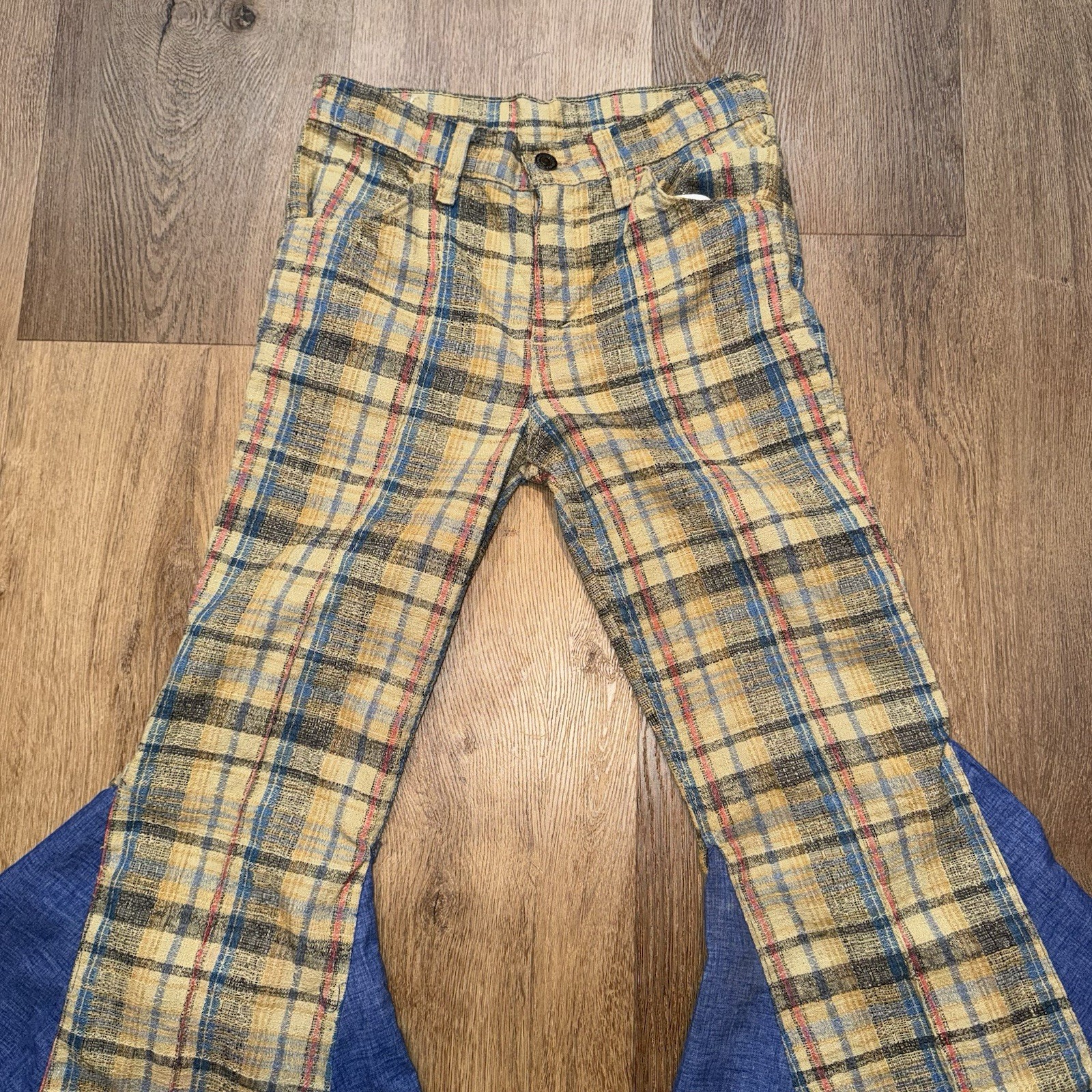 Vintage Levis Bell Bottom Pants Womens 28 30 60s 70s Disco Hippie Boho Custom