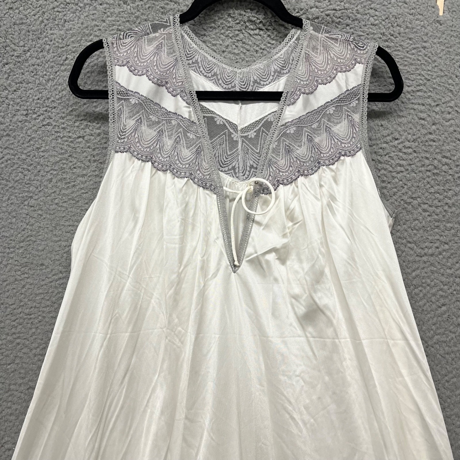 Vtg Jenelle Of California Nightgown & Peignoir Set Lace Womens L Fairy Bridal