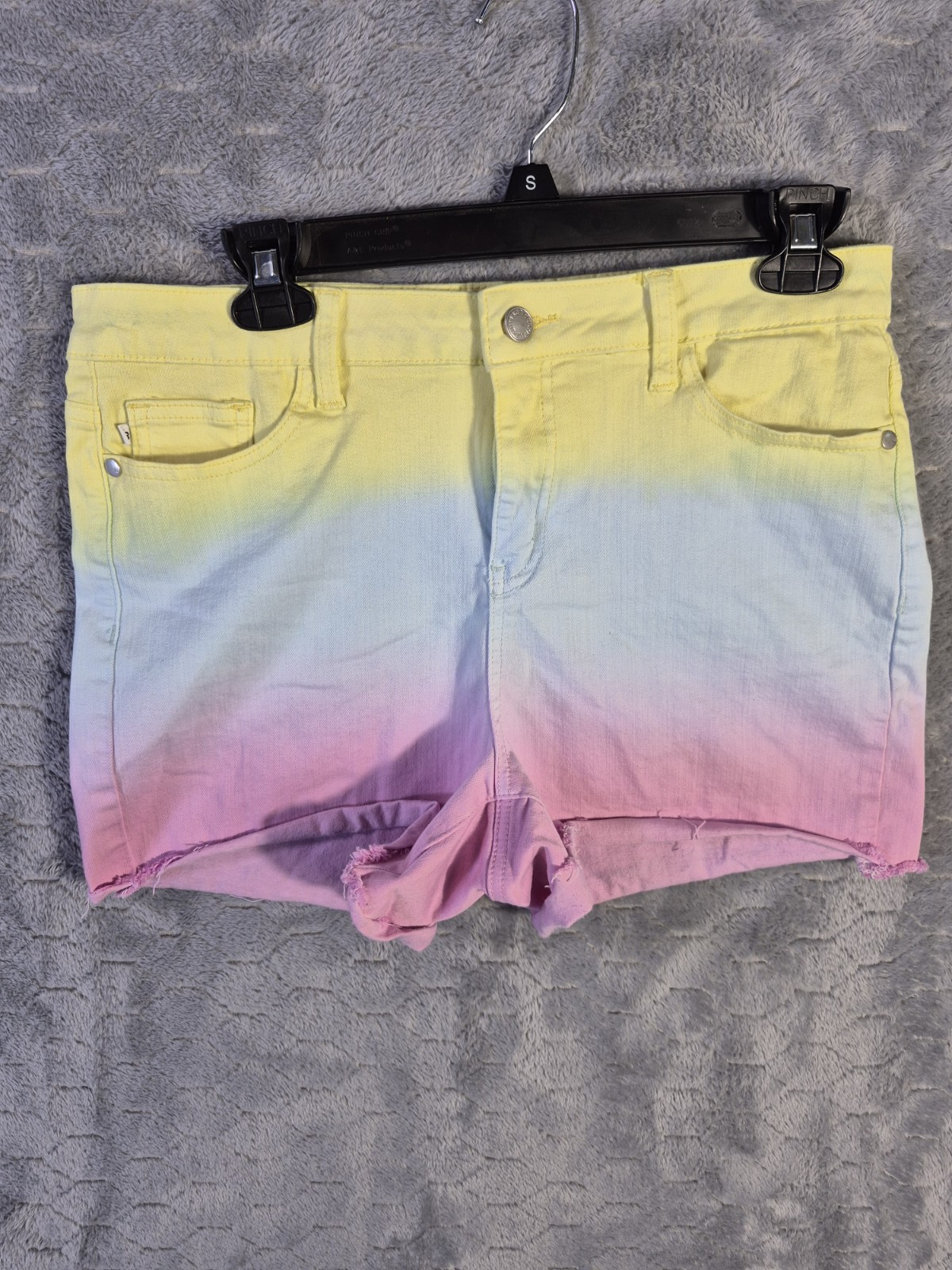 🌹 Judy Blue Dip Tie Dye Cut Off High Waist Shorts Size Large