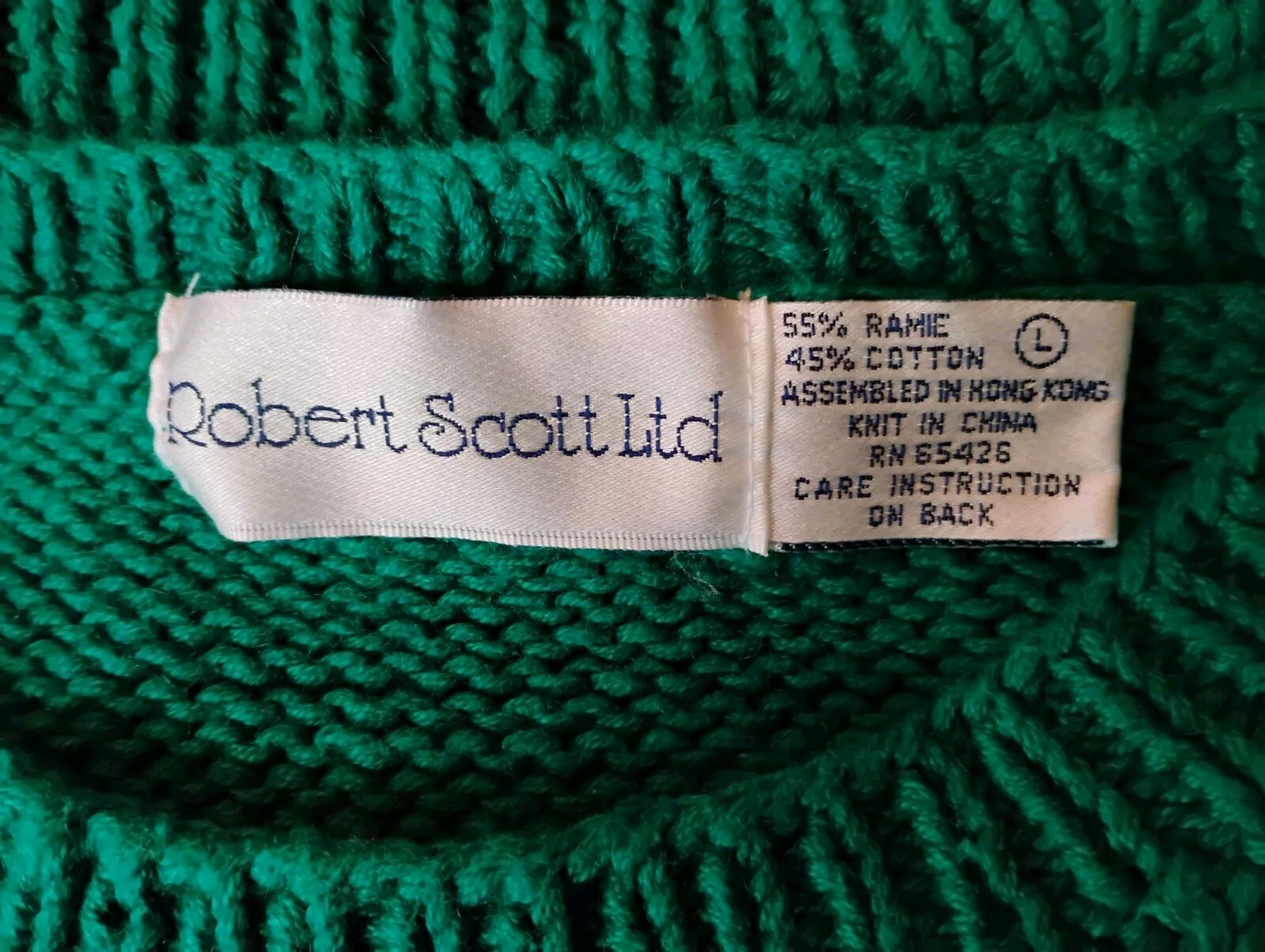 Vintage Robert Scott LTD Green Gift Presents Sweater Size Large