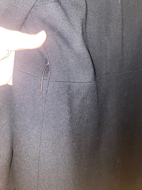Vtg Black Chesterfield Coat