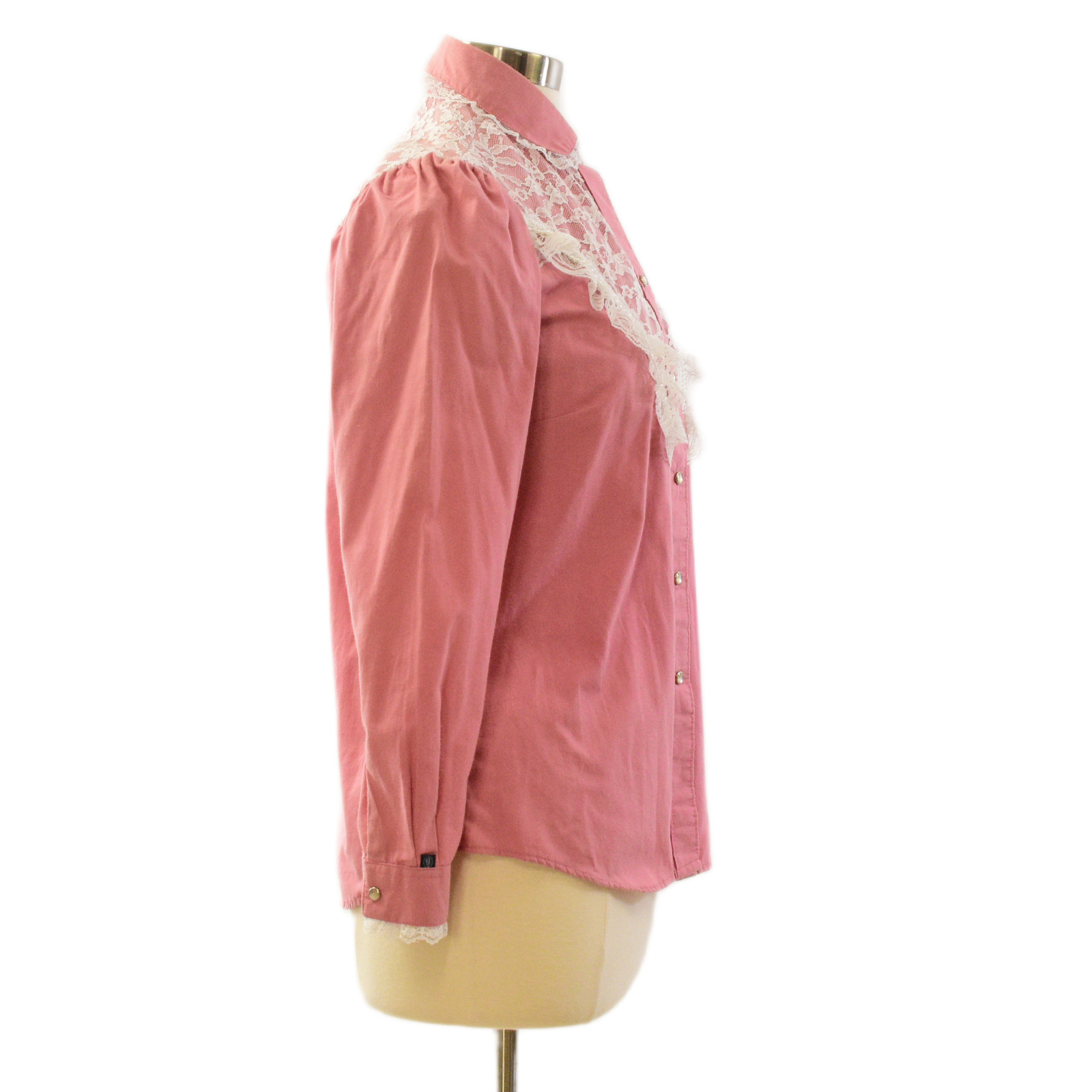 80s Rockmount Ranch Wear „Crystal Palace” Pink Western Top Womens S