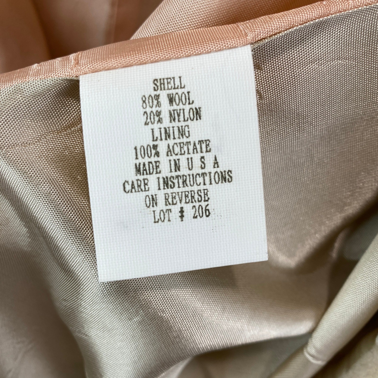 VTG Lorovi Hooded Faux Fur Trim Wool Belted Coat Womens M Beige Made in USA Zip