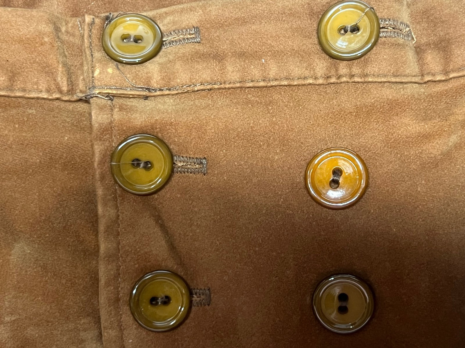 Sz M Vtg 70s Shorts Hot Pants Faux Suede LOW Waist MOD GoGo Hip Hugger Brown