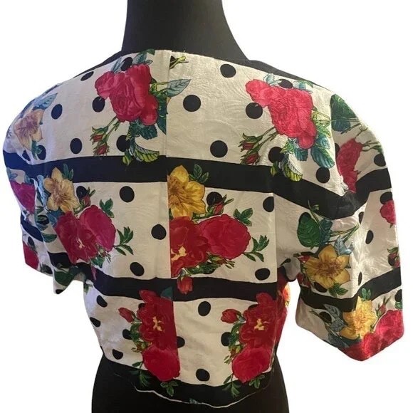 Vintage Constance Saunders for Richard Warren women’s floral crop blazer, Large