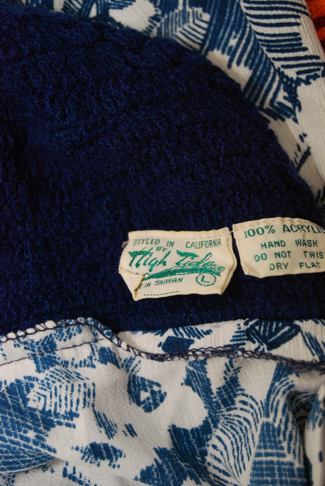 70s Island Maxi Dress (S) small blue vintage Hawaiian crochet halter beach