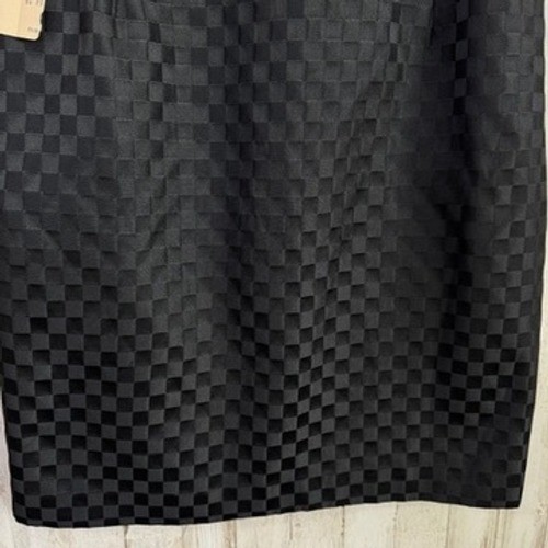 VTG 90s NWT Nordstrom Skirt Women 12 Black Checkered Midi Straight Boss Babe