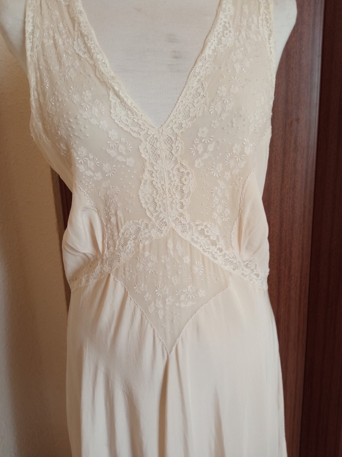 Vintage 1940s Bridal Silk Nightgown/Peignor Set – Honeymoon -S