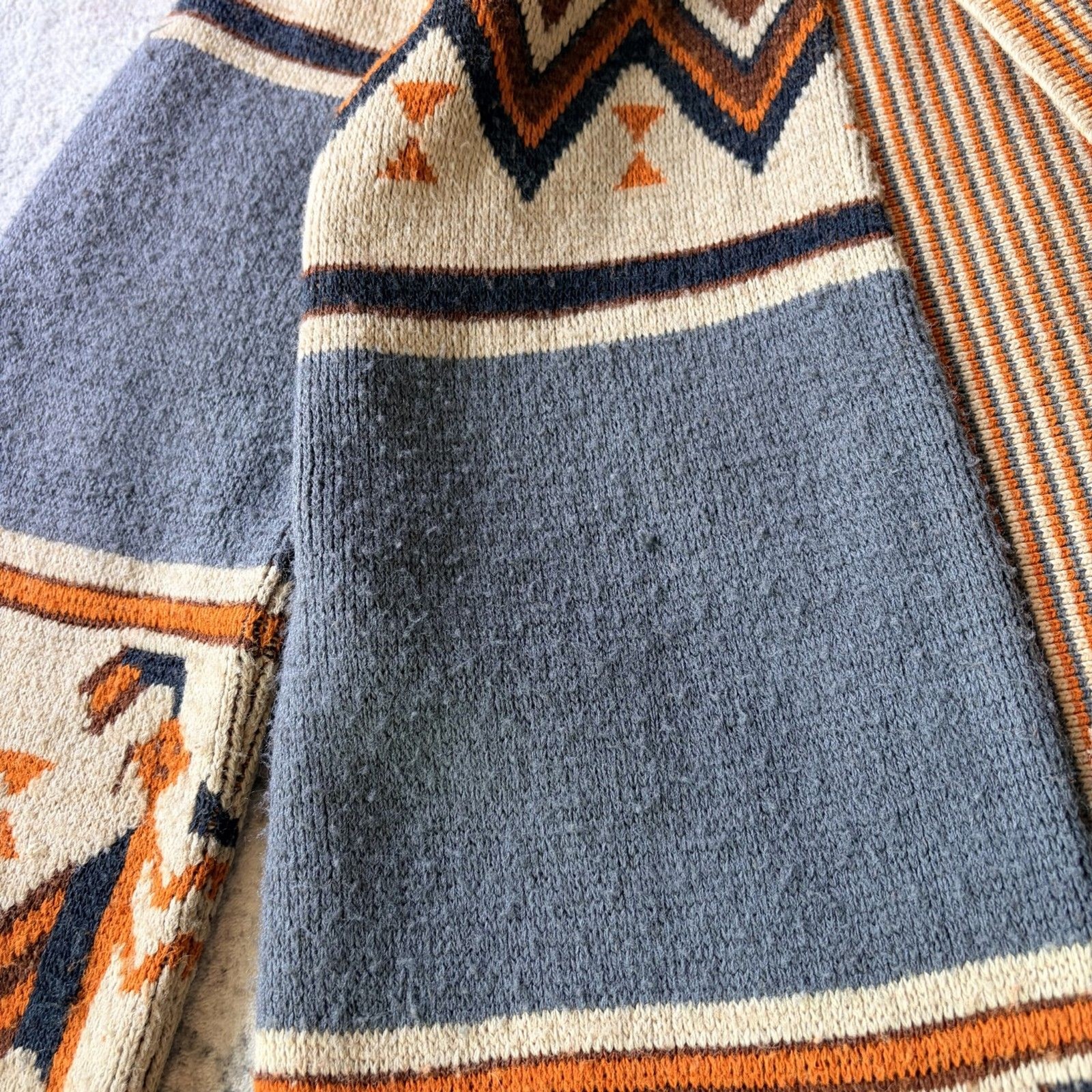 Vintage Sabra Wintuk 70s Cardigan Sweater Southwest Aztec Tribal Boho S/M
