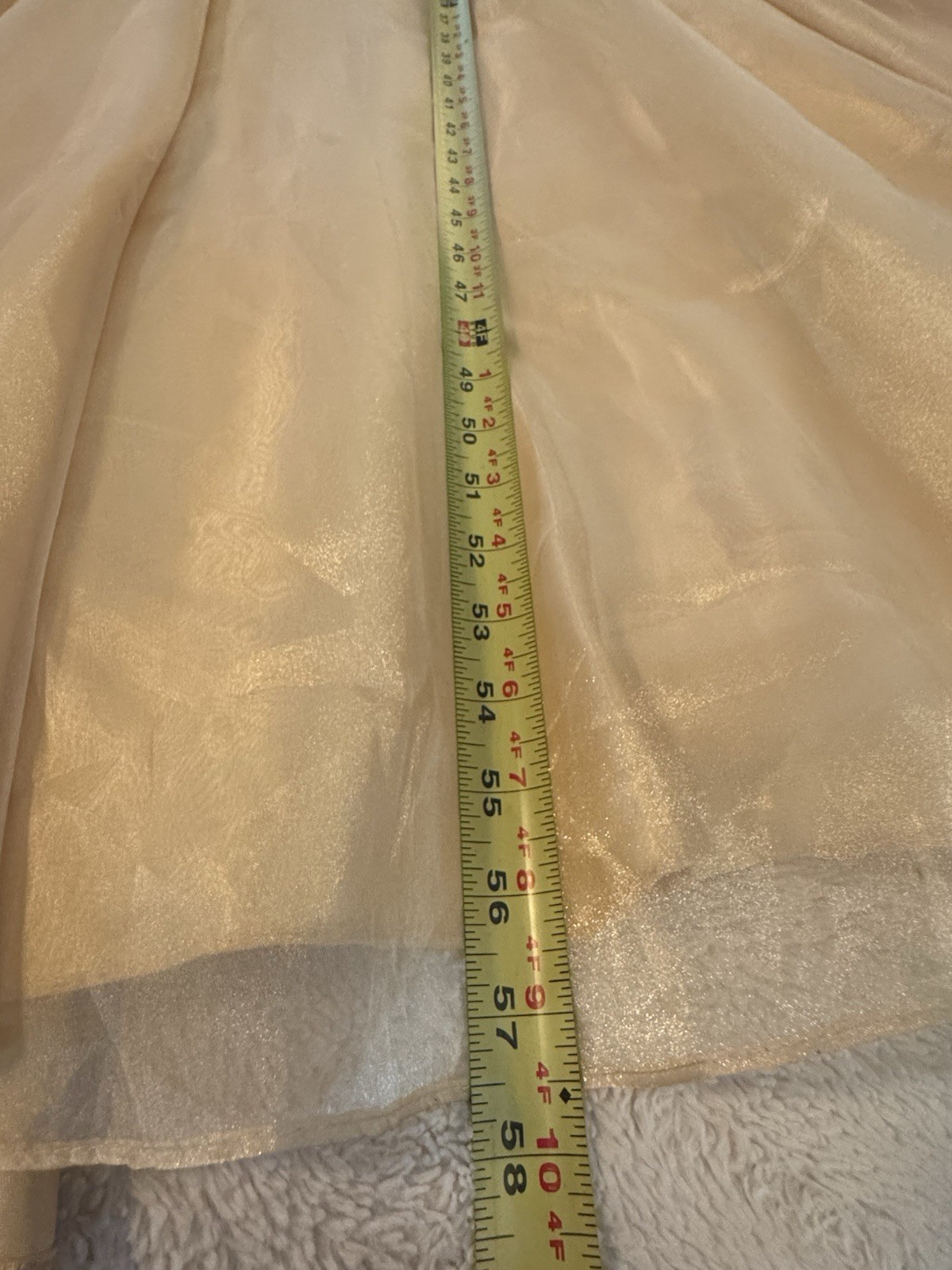 VTG Faviana Yellow Organza Formal Set Halter Sequin Bodice Romantic 90s 11/12