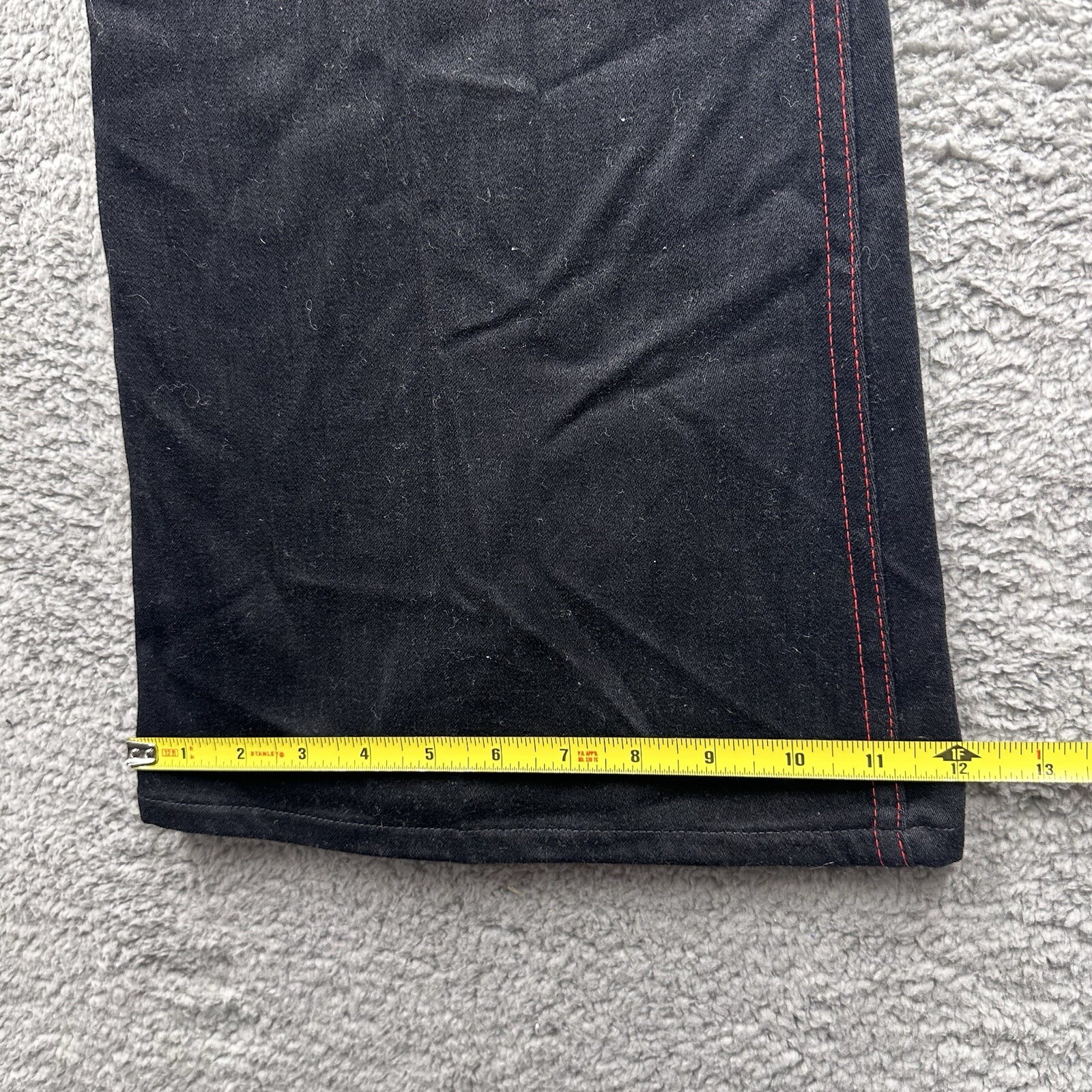 NWT VTG 70s MAVERICK Wide Bell Bottom Flare Black Denim Hippie Jeans Goth 32×32