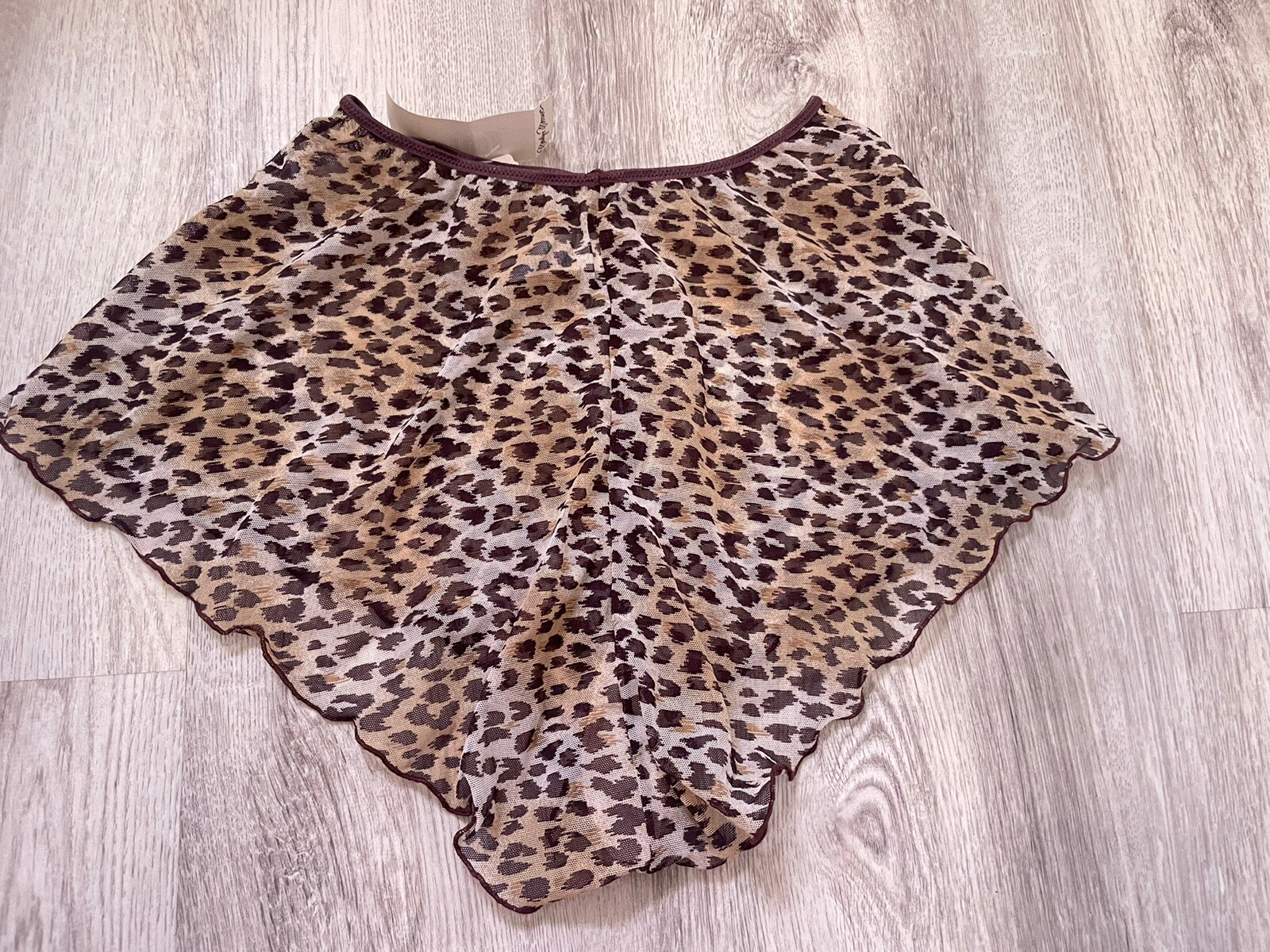 NWT MARILYN MONROE by WARNER’S Vintage Leopard Cheetah Mesh Panties Tap Shorts M