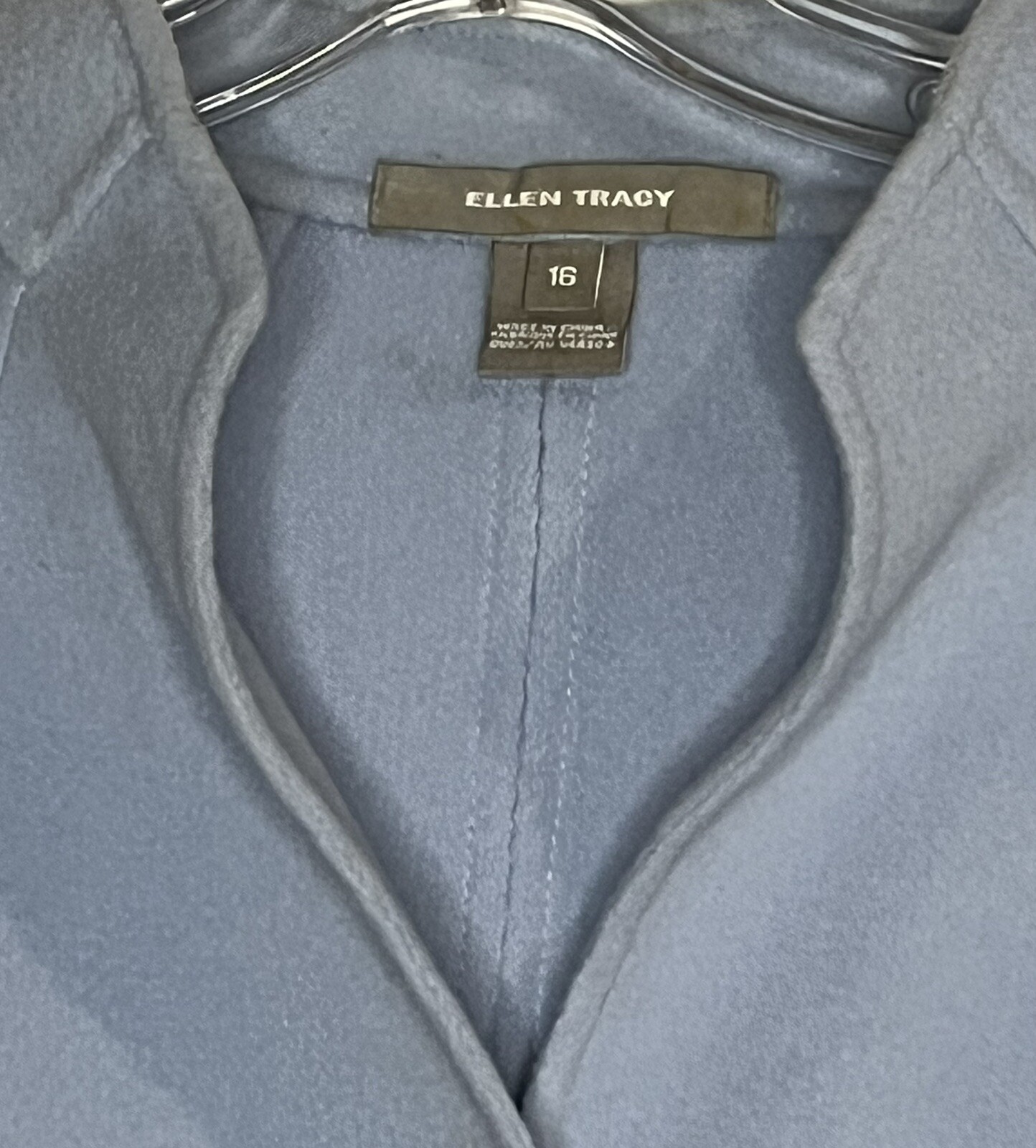 Ellen Tracy Women’s Blue blazer jacket – 100% Wool – SZ 16 Luncheon Country Club