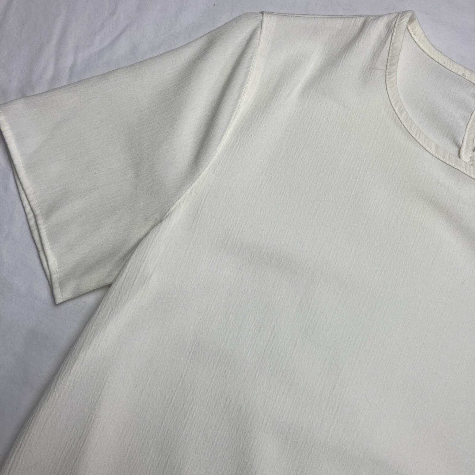 Toni Garment for CC Magic Vintage Keyhole Blouse Ivory Size SMALL