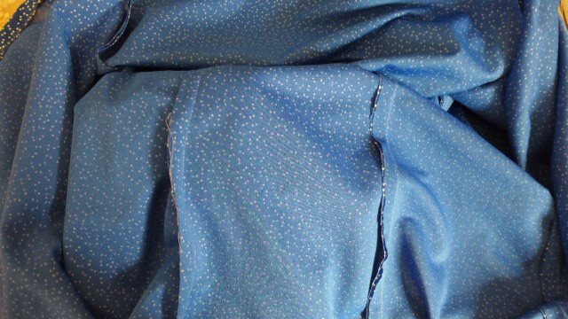 Dress Vtg Womens Lynne davis Sz 10P Petite Royal Blue White Dots Peplum Lined SS