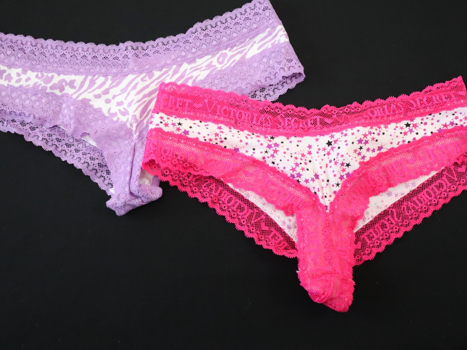 2 Vintage Victoria’s Secret 2011 Cotton Lingerie Cheeky Hipster Panties SMALL