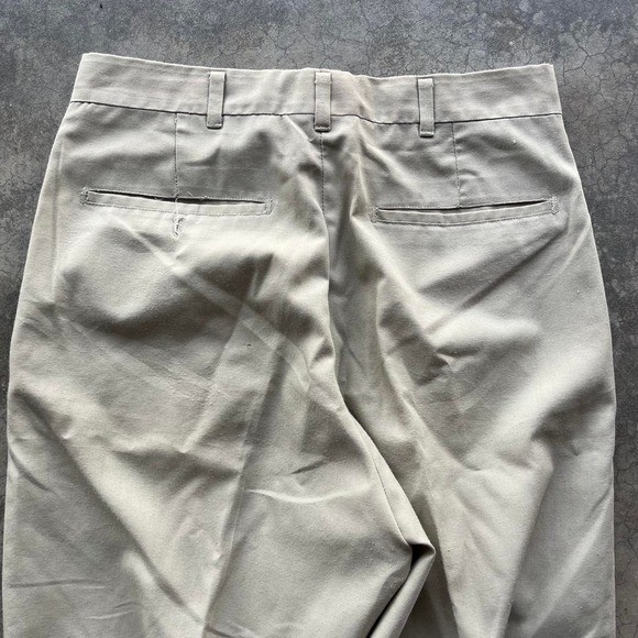 Vintage 70s/80s tan/cream farah trouser pants Talon zipper 27″ waist