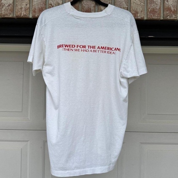 WHITE VINTAGE SCREEN STARS „RED SEAL” GRAPHIC TEE