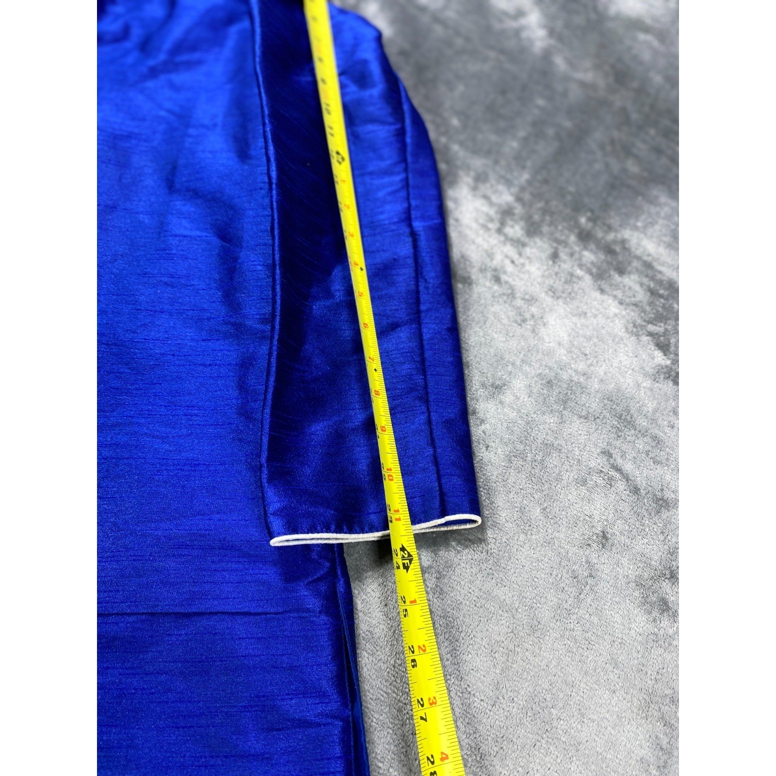 Vintage Royal Blue Embroidered Kaftan Dress Women L Formal Studded Regal Pockets