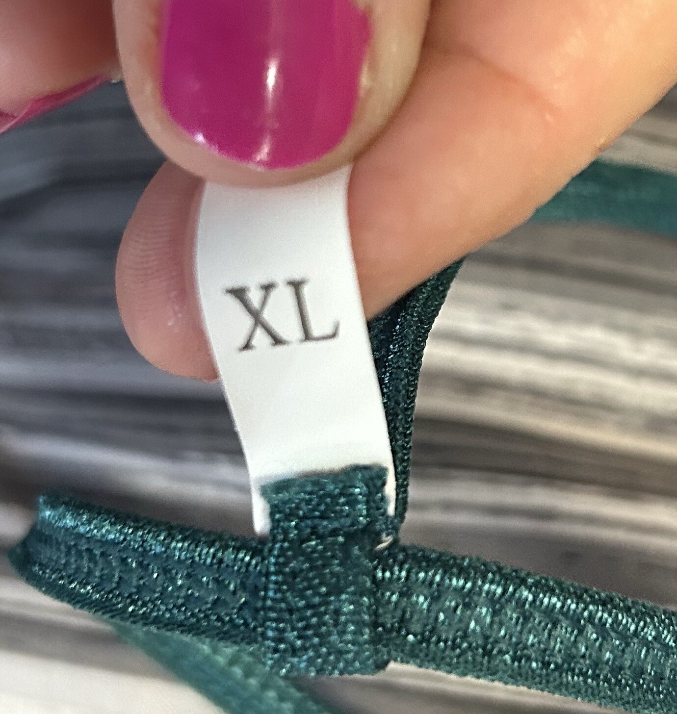 Avidlove Blue/Green Satin G-String Thong String Bikini Panties Womens XL NWT
