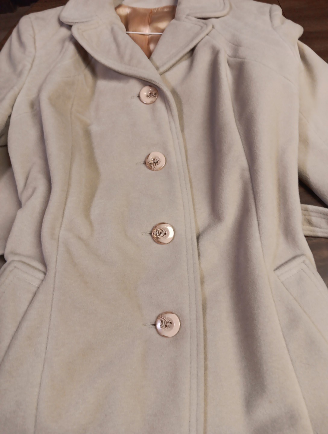 Vintage Juli De Roma Coat Size 14 Beige Cashmere