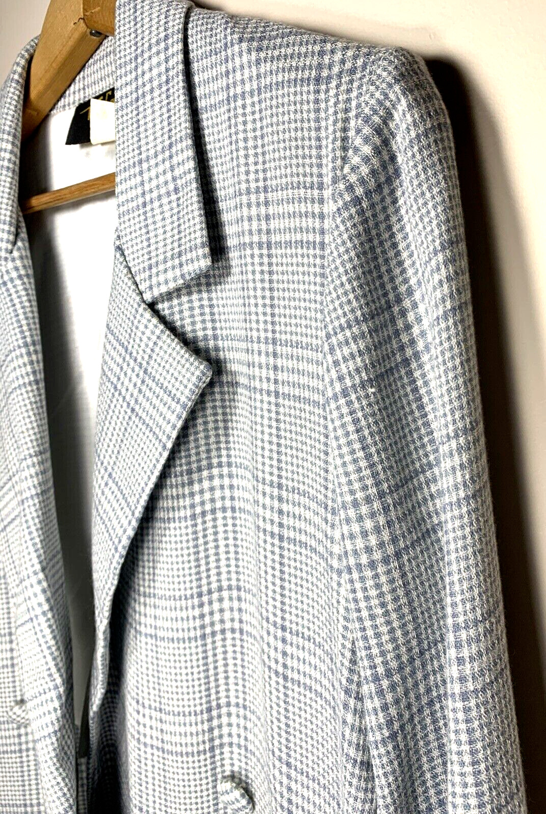 Toni Garment For C.C. Magic Blazer Womens Large Gray Plaid USA Made 80s Oversize
