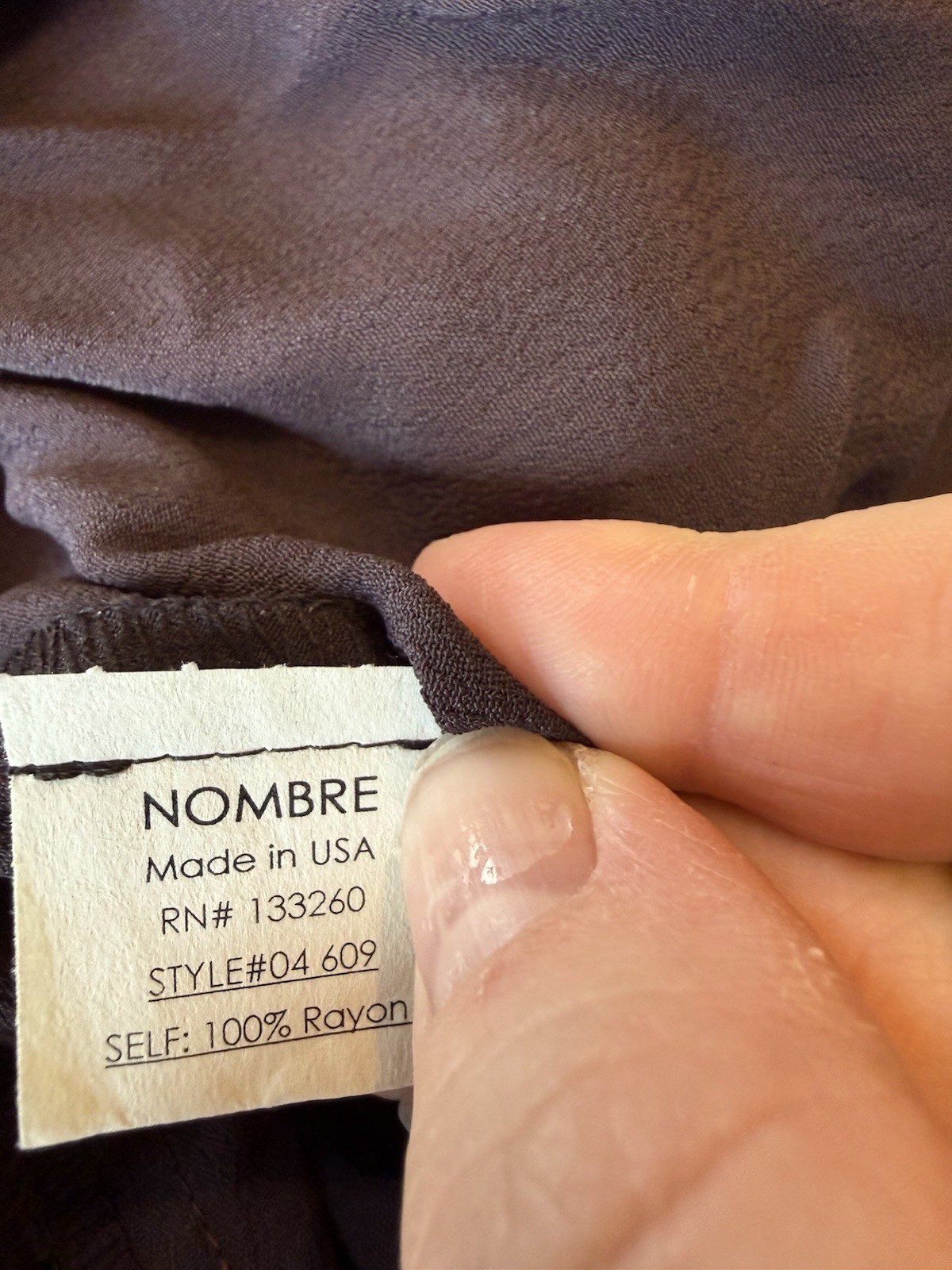 Vintage Body Con Petite Dress Nombre Los Angeles Size Small Rayon Dusky Purple