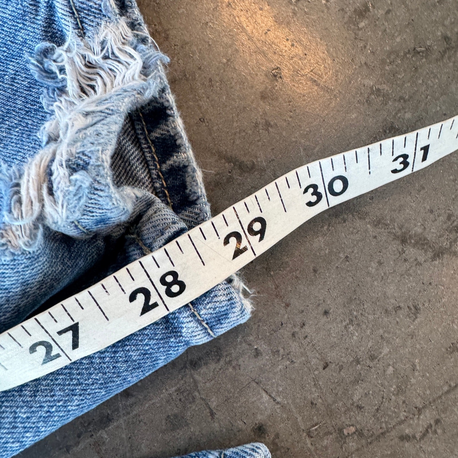 Vintage Y2K We The Free People Low Rise Distressed Straight Leg Cotton Jeans 24