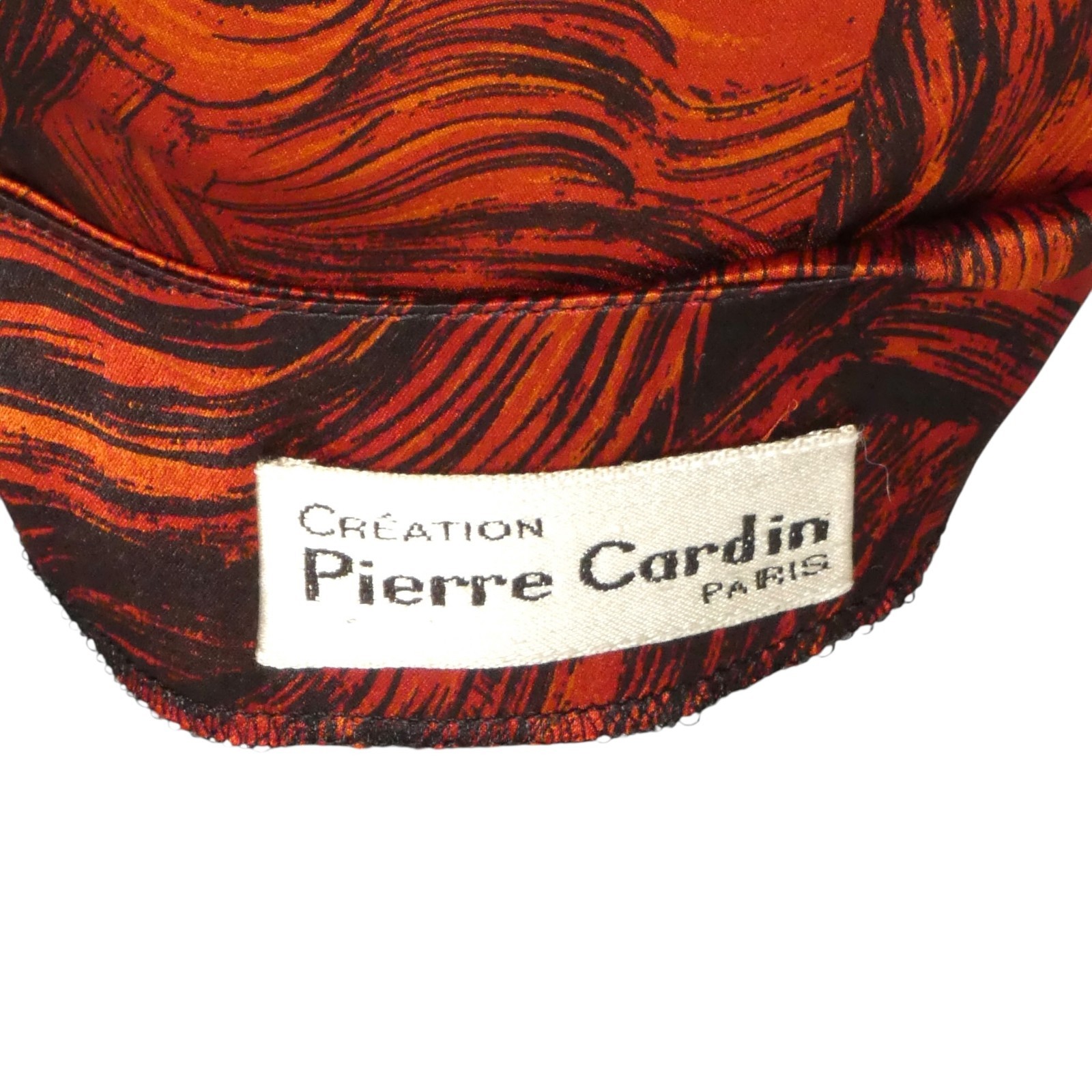 PIERRE CARDIN – 1980s Orange Printed Satin Ensemble, Size-6