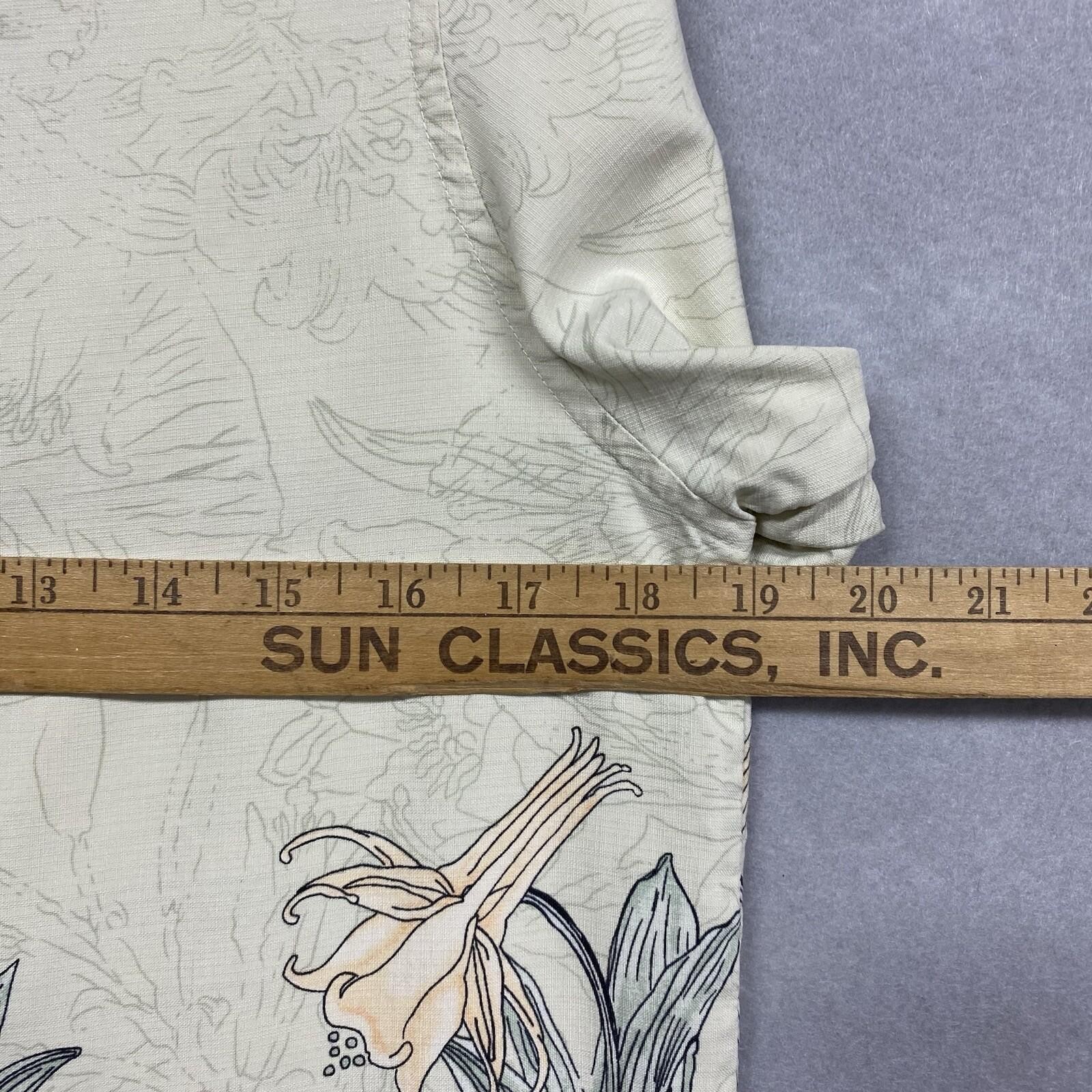 VTG Tommy Bahama Hawaiian Shirt 100% Silk Women’s XS Floral Tropical Vacation