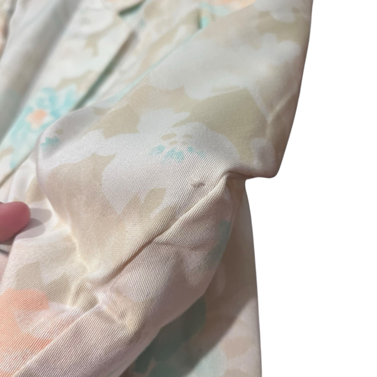 Alfred Dunner Womens 10 Pastel Floral Print Open Front Blazer Suit Jacket USA