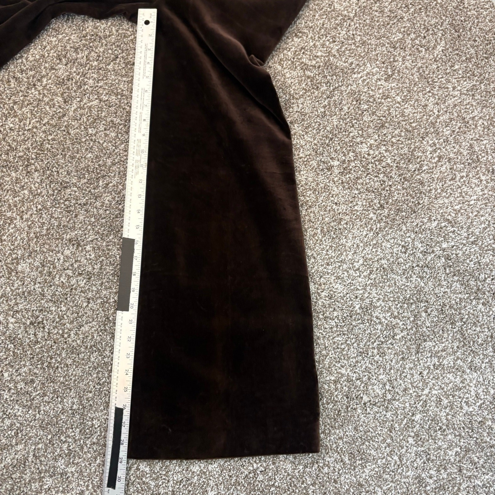 Vintage 70s Rosner Cotton Velvet Wide Leg Slacks West German High Rise Brown 8